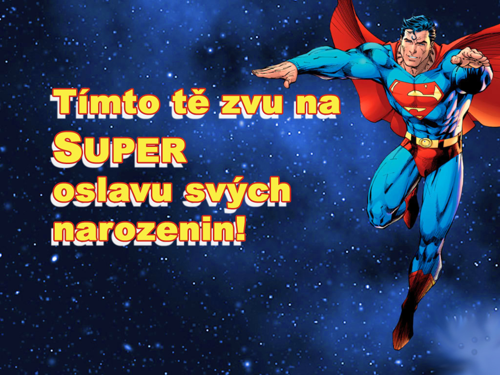 Oslava narozenin - pozvanka Superman